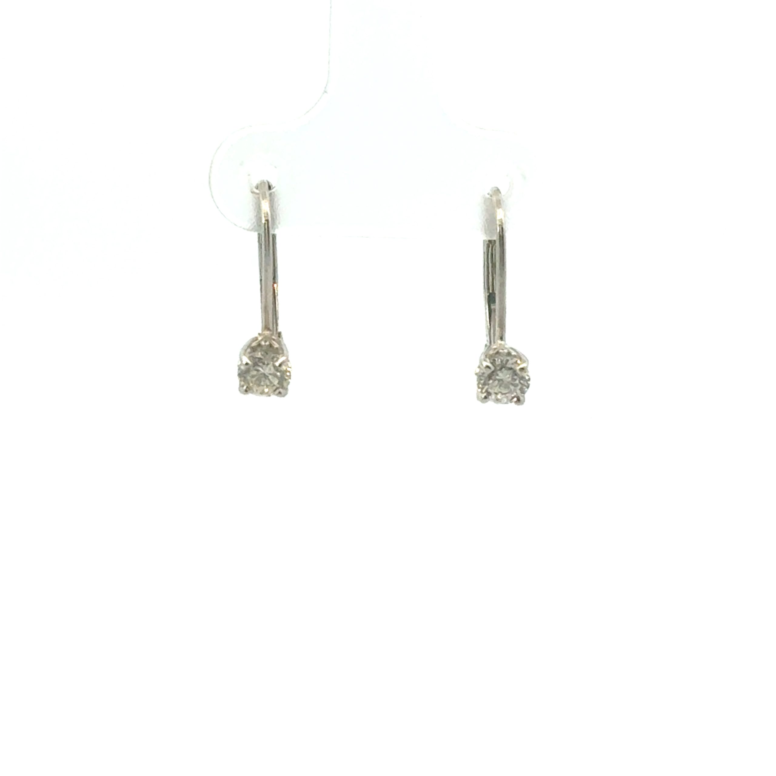 Earrings: Diamond Lever Back Earrings