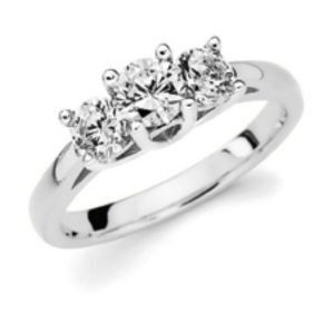 3 Stone Diamond Anniversary Ring