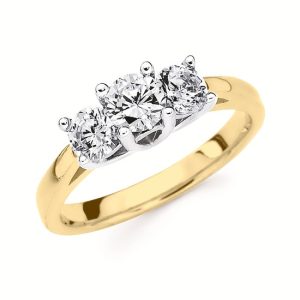 3 Stone Diamond Anniversary Ring